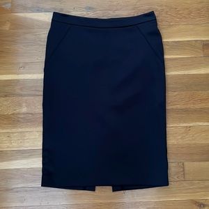Forever 21 black satin pencil skirt